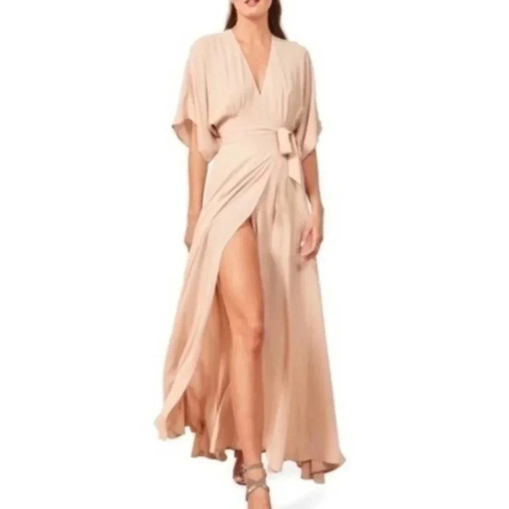 Reformation Winslow Ivory Wrap Maxi Dress B487